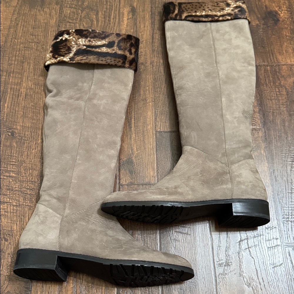 Stuart Weitzman Taupe Over the Knee Boots - Picture 10 of 10